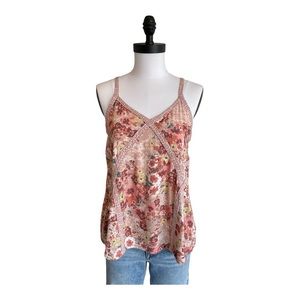 Maurices Women’s Mixed Pink Floral Cami with Adjustable Straps Size Small